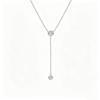 14K Gold Plated S925 Sterling Silver Zircon Y-shaped Tassel Necklace for Women