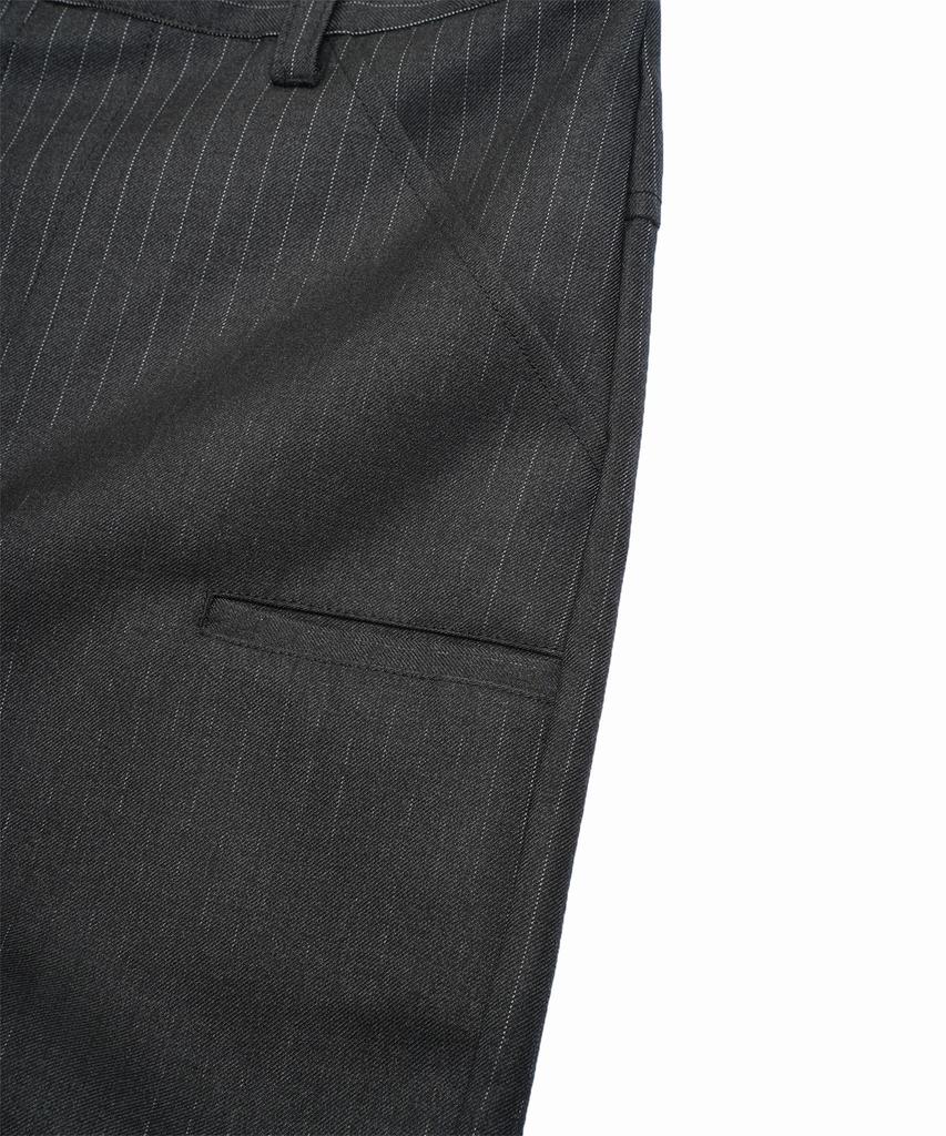 SAINTPAIN Sp Twist Stripe Wide Slacks Black