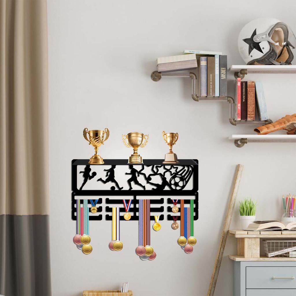 Hanger Wall Mount Display Rack with Hooks for Awards and Medals - Model JH261