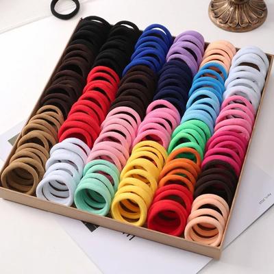30 Stück/Los Damen Elastische Haargummis Mädchen Bunte Nylon Gummibänder Haargummis Scrunchies Kinder Pferdeschwanzhalter Haaraccessoires