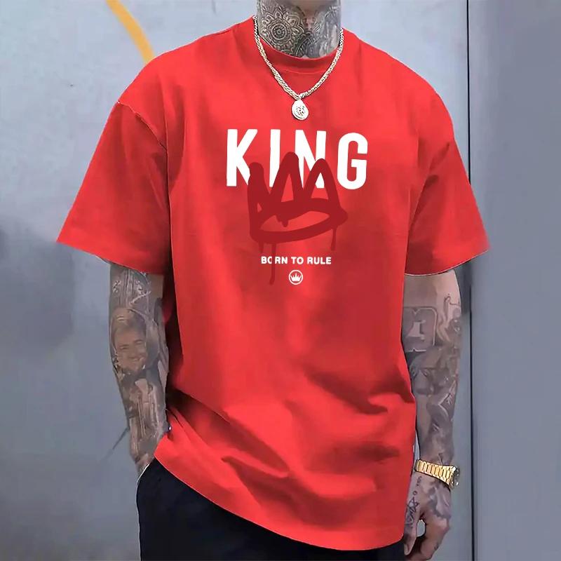 Born to to Rule Printed Tshirts for Men High Quality 100 Cotton Oneck Top Summer Male Urban Fashion King Tees Mens Clothes