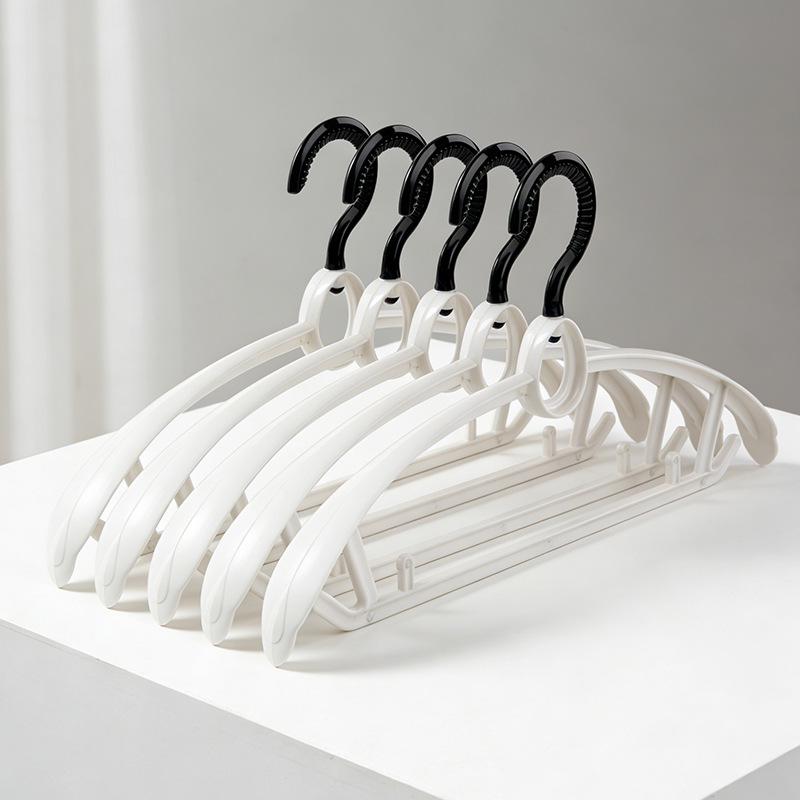 Wide Shoulder Non-Slip Hanger - Durable, Traceless, Anti-Crease, and Thickened Clothing Rack for Dorms 39x18.5x1.5 разноцветный/белый