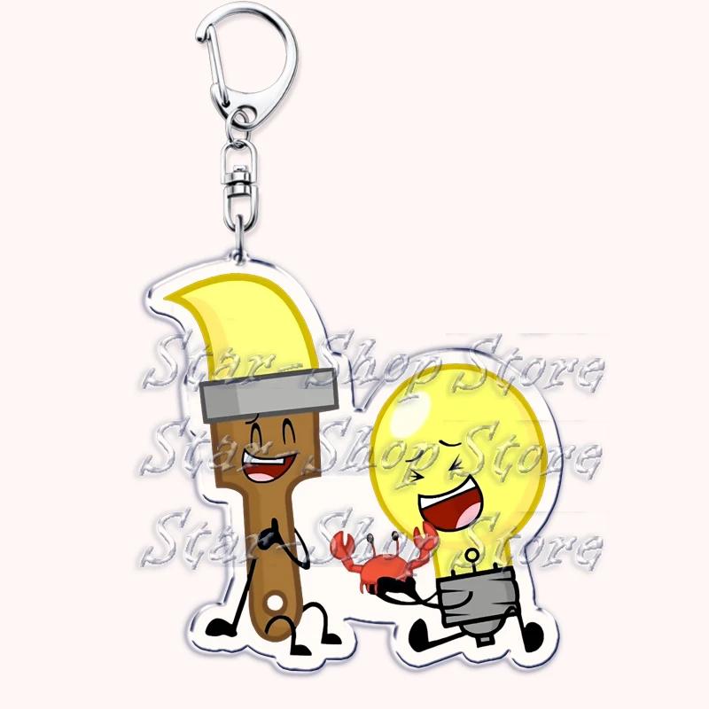 Hot Game Characters Keychain for Accessories Bag Firey Ruby Teardrop Flower Pin Coiny Price Tag Keyring Jewelry Fans Gamer Gifts