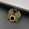 Di De Gold Plated Black Eagle Metal Badge, European and American High End Personalized Brooch, Medal, Accessories, Christmas Gift, Stocking Stuffers