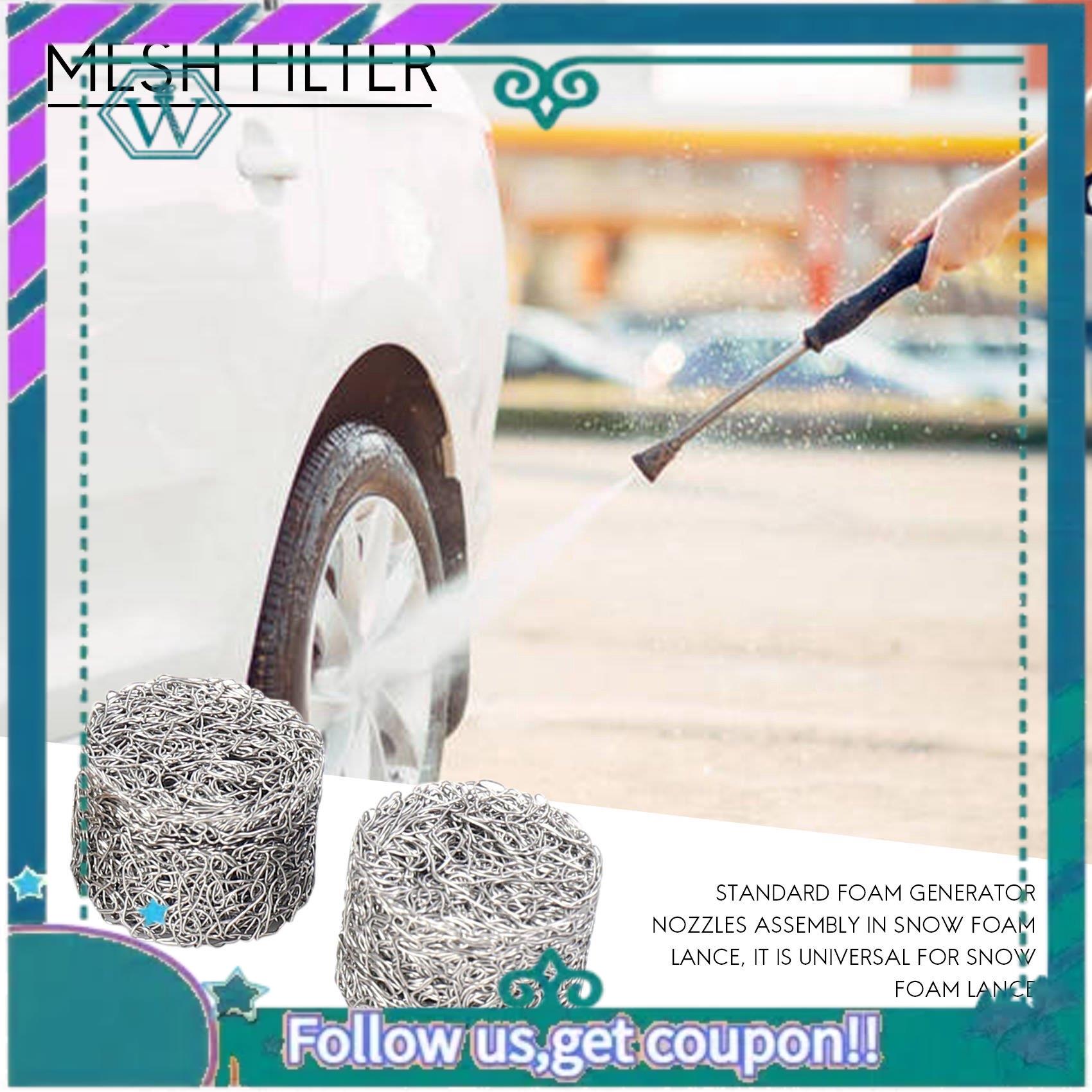 

AA92-Foam Cannon Orifice Tips Nozzle For Snow Foam Lance 3000 Psi 1.10Mm Orifice Screw Nozzle Tip With Mesh Filter copper silver
