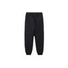 Li Ning X Disney Logo Solid Color Fleece Cuffed Sweatpants Men Bottoms Black AKLR681-2