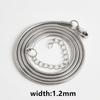 Fashion Round Snake Chain Necklace Silver Color 40/45/50/55/60cm Stainless Steel Necklaces For Women Men Jewelry Different Width