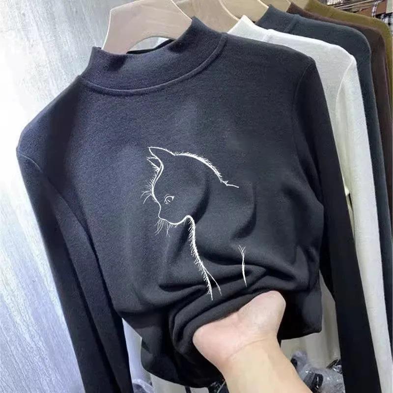 Tops for Women Long Sleeve Shirts Winter Oversize Fleece Thickened Casual Shirt Loose Blouse Pullover Tops