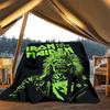 1pc Iron Maiden Outdoor Flannel Blanket Gift For Boys Girls Adults, Family Friends
