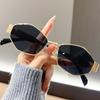 5pcs Polygonal small frame diamond shaped fashionable unisex metal glasses suitable for birthday gifts and photography props