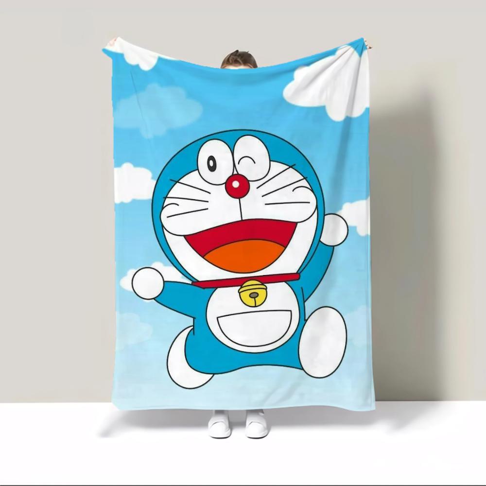Thick Blanket for Winter Doraemon Fluffy Plaid Decorative Sofa Blanket King Size Custom Blankets and Throws Home Interior Throw