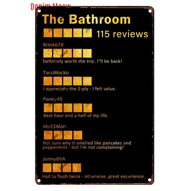 Funny Personalized Washroom, Metal Tin Signs, Vintage Toilet Sign, WC Lavatory Wall Art, Bathroom Decor, Restroom Plates, WY156