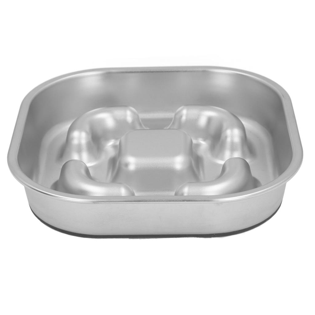 Slow Feeder Dog Bowl Stainless Steel Anti Slip Large Capacity Enhanced Health Dog Food Slow Feeding