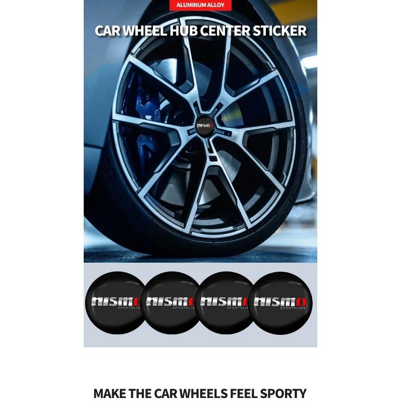 4Pcs 56MM Car Wheel Center Hub Caps Emblem Sticker Decal for Nissan Nismo Almera Tiida Sunny QASHQAI Skyline Juke X-TRAI MARCH LIVINA