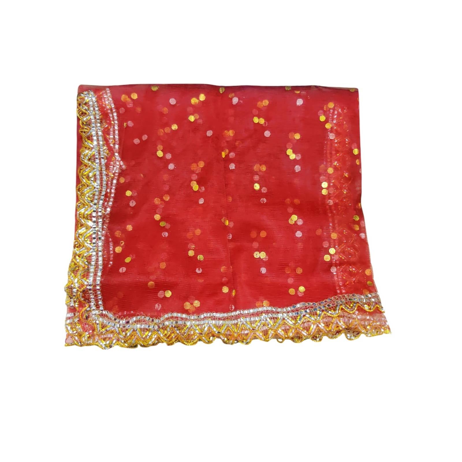 @ Indian Traditional Godess Devi Mata Rani Chunri Red Color 64Gm Zr-8004-60%Off