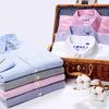 Men's Spring Cotton Oxford Long Sleeve Solid Color Shirt - Business Casual Slim Fit