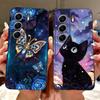 For Tecno Camon 40 Pro 4G Camon40 Elegant Floral Cat Phone Case For Camon 40 40Pro 4G CM6 CM5 Black Silicone Soft Cases Bumpers