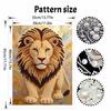Lion Theme Pearl Kit DIY 5D Rhinestone Art Craft for Adults and Kids Home Party Decoration Handmade Gift
