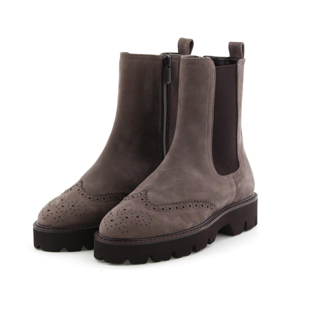 

Ботинки челси на тракторной подошве, серые 225 HIMIKO/Ботинки с медальоном/641408 серый