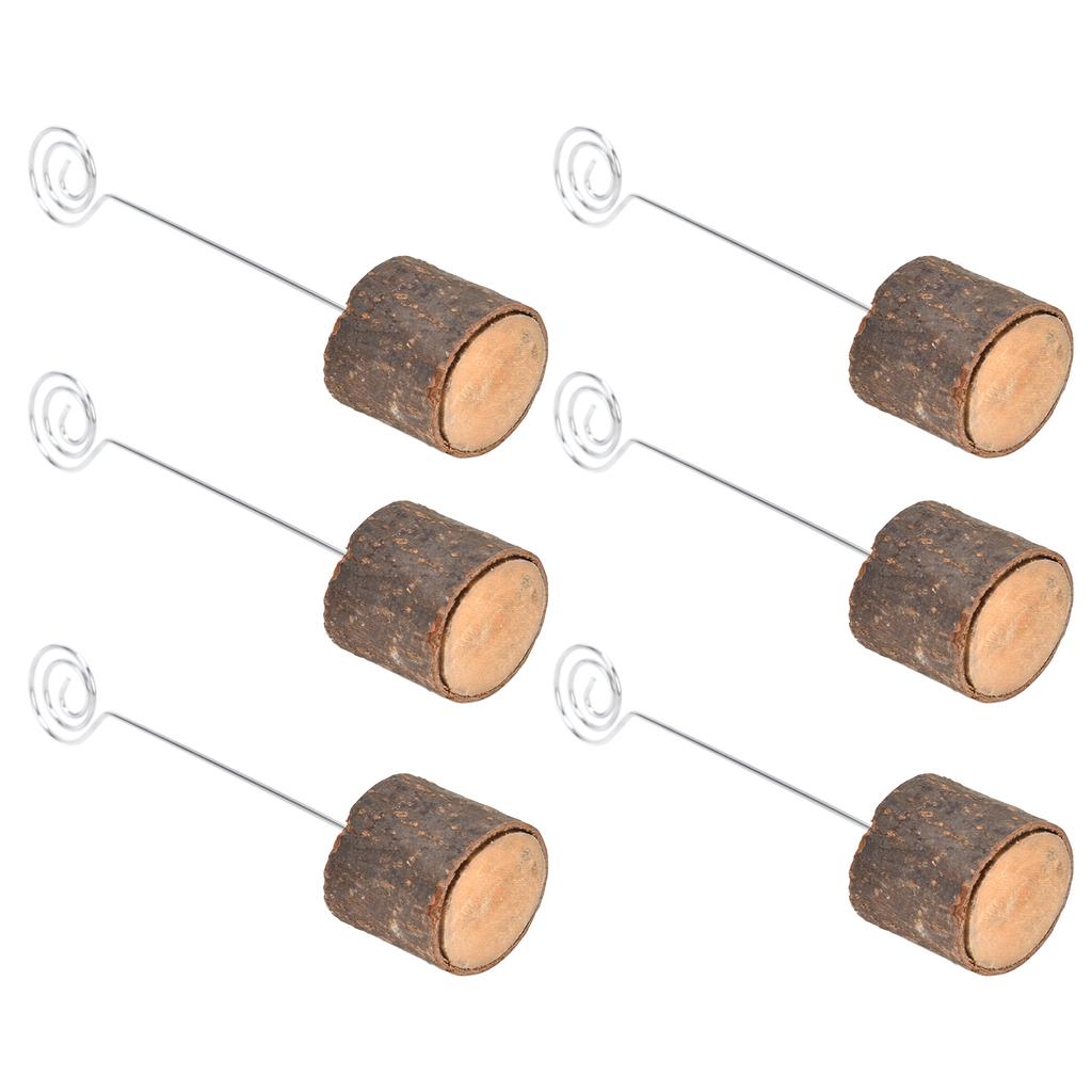 20 Stück Premium Holz Tischkartenhalter mit Wirbel-Draht Namenskarten Fotohalter für Hochzeit Geburtstag Festival