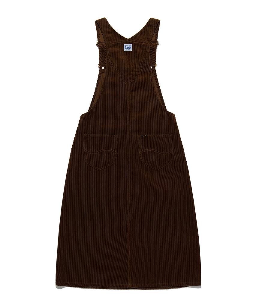 Lee Corduroy Overalls Dress Brown