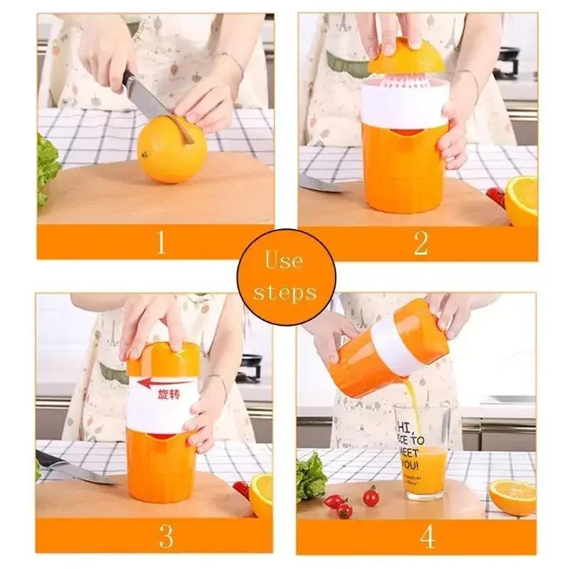 1pc Large Caliber Manual Juicer Potable Orange Juice Cup Multi Functional Fruit Juicer Citrus Lemon Fruit Squeezer Kitchen Tools