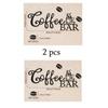 Vintage Metal Coffee Bar Sign, Rustic Wall Decor for Home Kitchen Coffee Shop Restaurant, Hanging Plaque for Cafe Porch Study Room