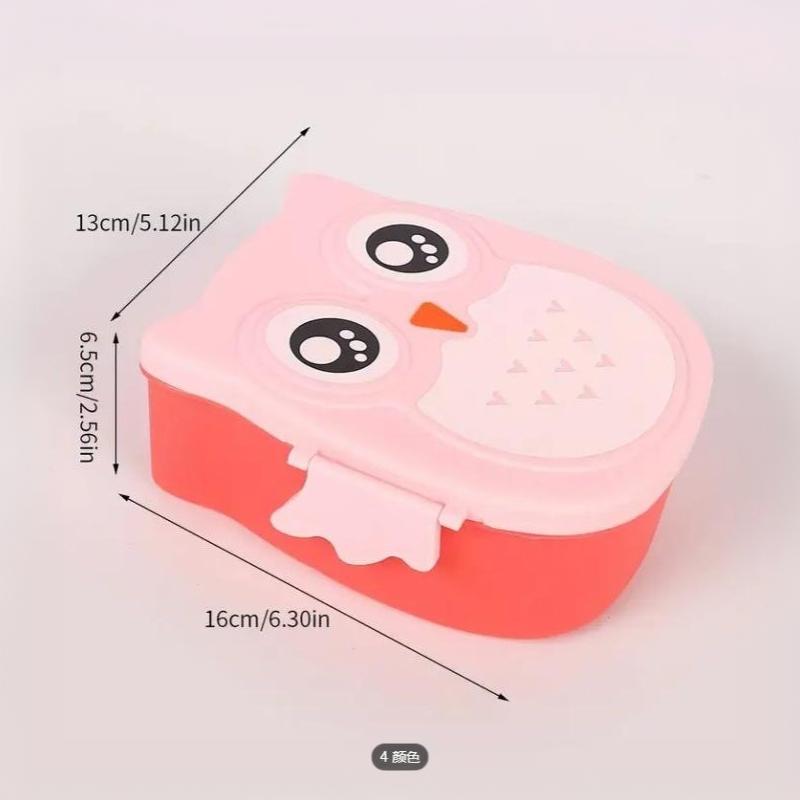 Bento Lunch Box in Plastica a Prova di Perdite per Bambini e Studenti, Contenitore per Alimenti Portatile con Posate per Viaggi su Strada e Attività all'Aperto
