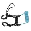 Diving Camera Lanyard Quick Release Buckle Stainless Steel Wire Spring Coiled Camera Lanyard for Light Tool Lake Blue