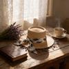 Vintage Style Ladies Sun Hat With Breathable Polyester And Adjustable Fit For Outdoors