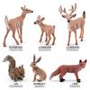 Forest Wildlife Pvc Animal Decor Set With Realistic Squirrel Fox Rabbit Deer For Holiday Home Decoration