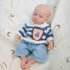 8 Inch Real Like Miniature Baby Reborn Dolls LouLou Sleeping Soft Full Solid Silicone Emulation Doll Alive Bebe Newborn Doll for Child for Christmas