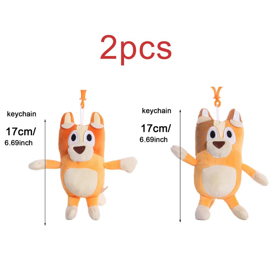 Bluey Family Cartoon Soft Plush Dolls Eyed Bingo Dog Stuffed Plush Pillow Toys Ideal Gift Family Series Parent-Child Plush Toys
