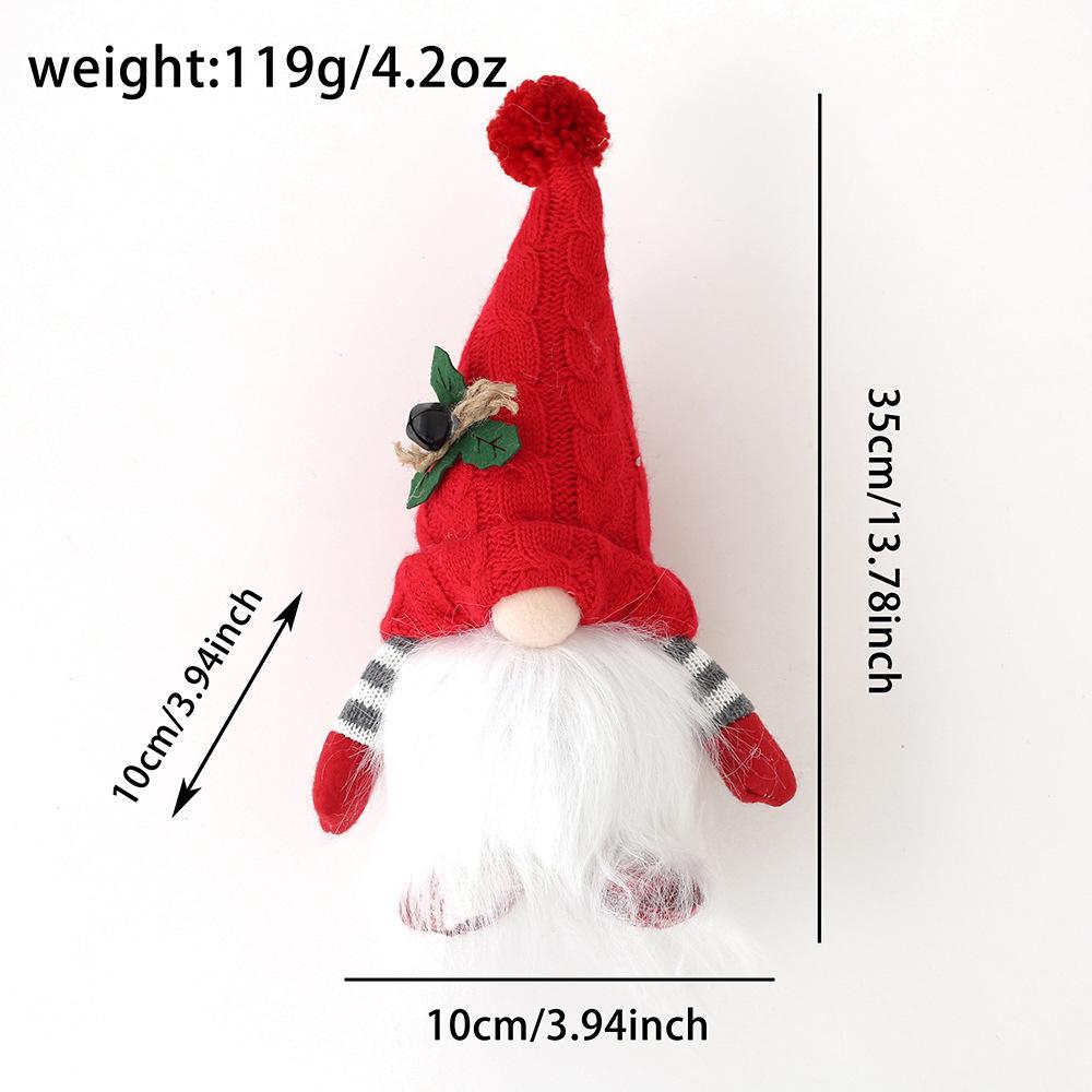 Rudolph Luminous Knitted Hat Gnome Doll - Glowing Christmas Ornament