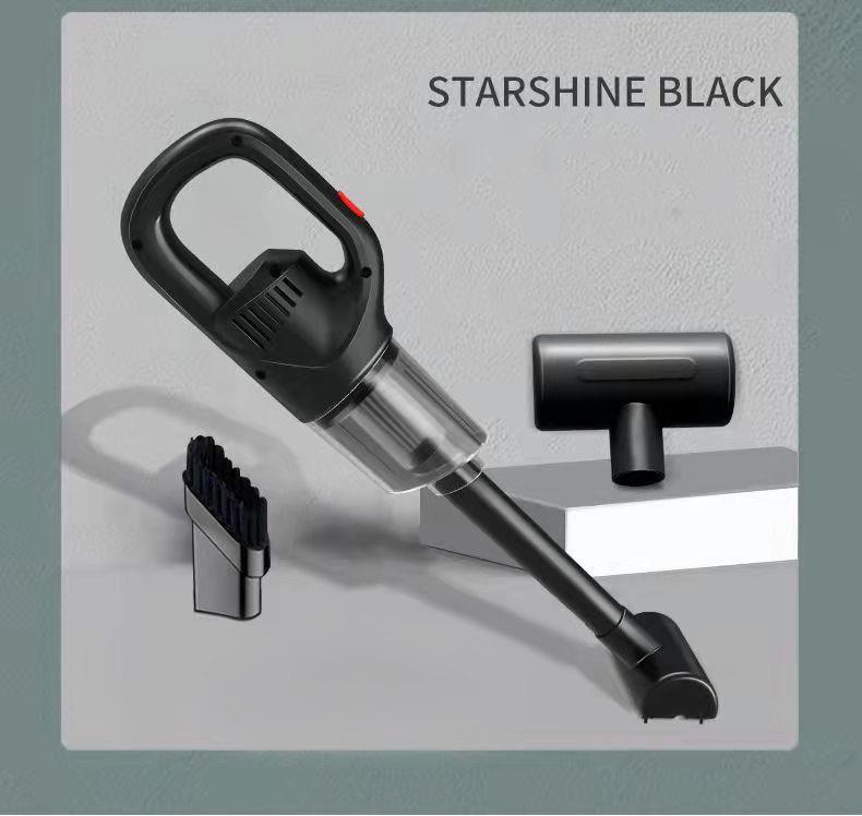 

Беспроводной перезаряжаемый пылесос, портативный ручной бытовой пылесос с сильным всасыванием, мощный пылесос чёрный