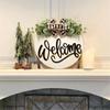Welcome Sign for Front Door Wreath Decorations Bows Front Door Porch Hangings Decors for Farmhuose Home Outdoor Indoor Top Sale