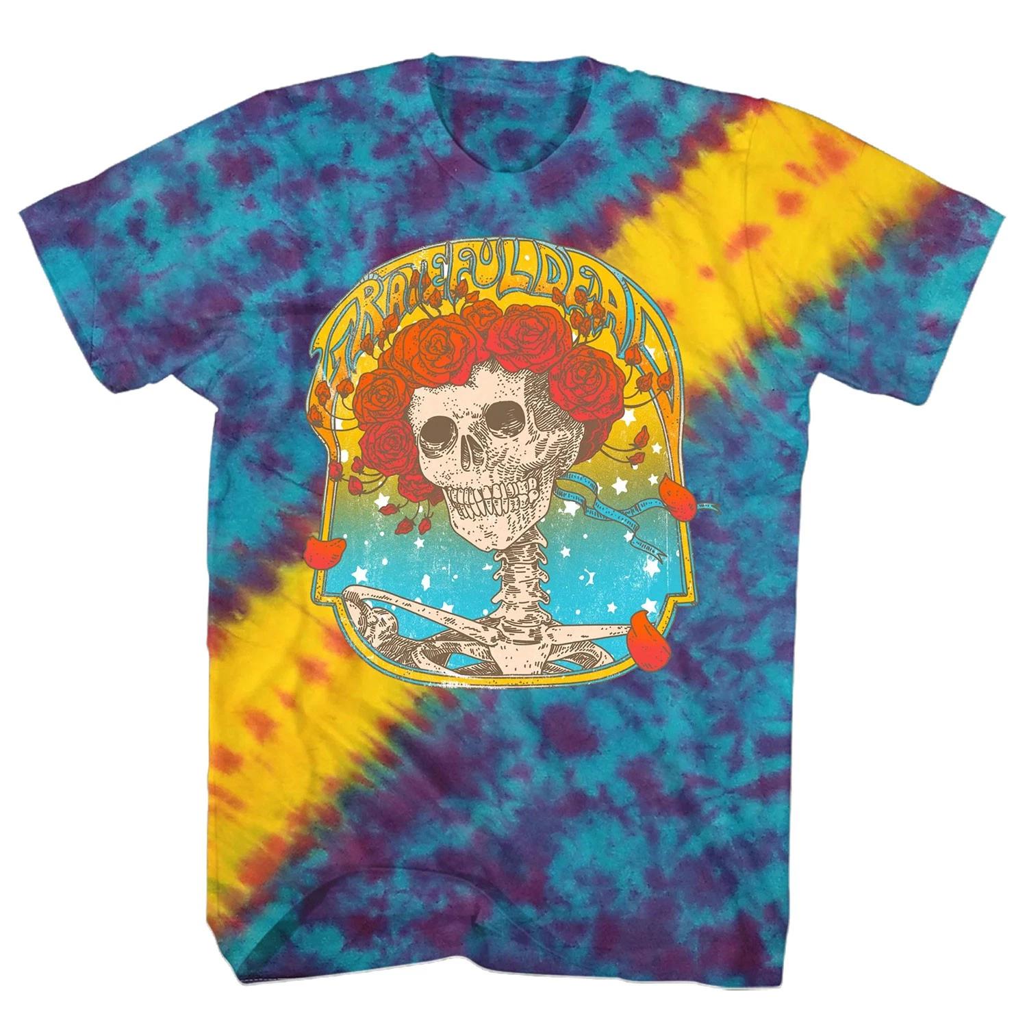 Men s Grateful Dead Bertha Vertical Washed Tee Tie Dye T-shirt Medium Blue M