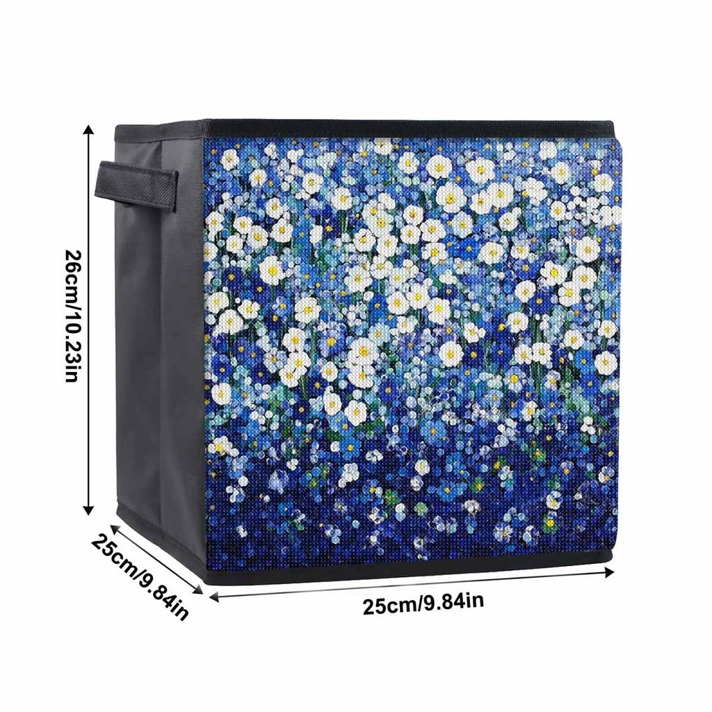 Flower Field 5D Diamond Painting Storage Basket Full Round Drill Mosaic Diamond Embroidery Cross Stitch Kits Home Decor Home Decor