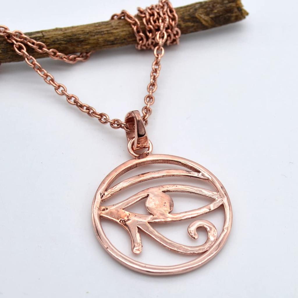 Pendant Necklace Evil Eye Design Solid 925 Sterling Silver Gemstone Pendant with Chain Jewelry For Women or Girls