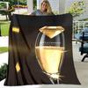 Champagner Moet &; Chandon-Decke, Flanelldecke, Überwurf, warme Decke für Zuhause, Wohnzimmer, Schlafzimmer, Betten, Sofa, Büro, Geschenke