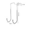 Stainless Steel Double-S Shaped Door Back Hook Non-Punch Closet Cabinet Door Sundries Universal Hook Kitchen Bathroom Organizer