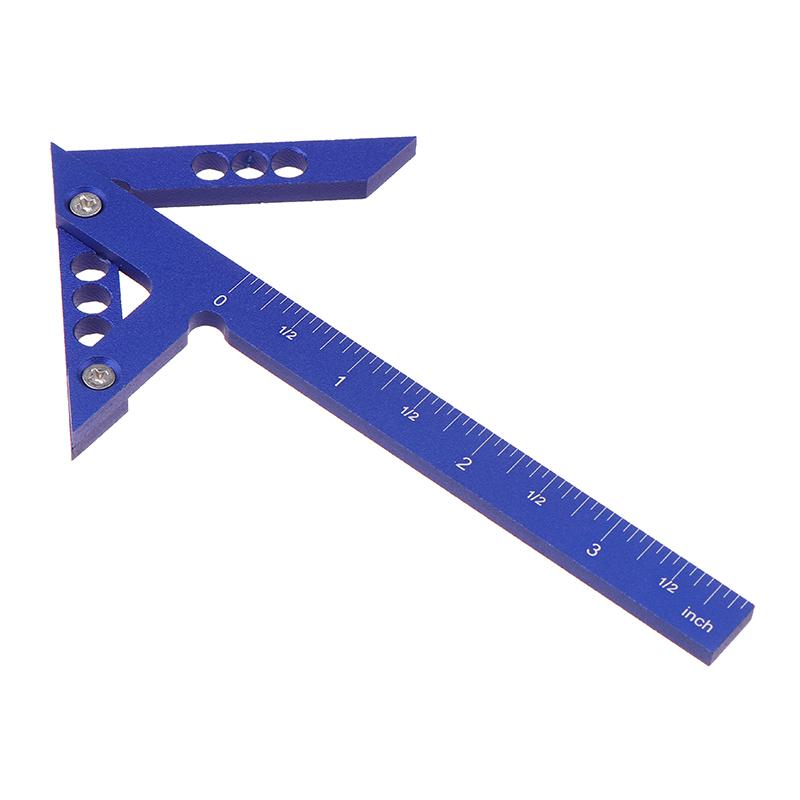 Régua de Centro Angular para Apoio de Liga de Alumínio Triângulo de 45 Graus Seta Régua de Posicionamento de Ângulo Reto Régua de Ângulo de 90 Graus