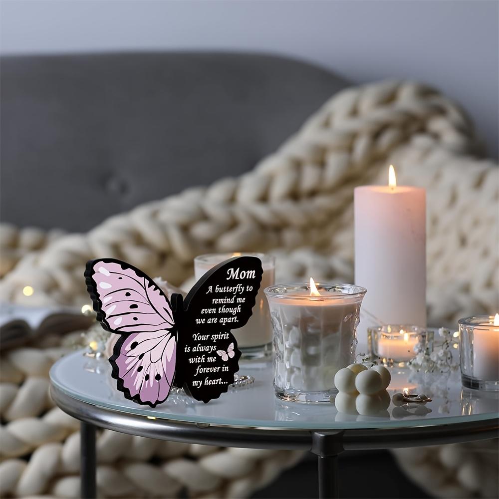 Acrylic Butterfly Memorial Keepsake - Heartfelt Sympathy Gift for The Loss of A Mother, Commemorative Decor with Inspirational Quote