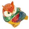 Crystal Owl Figurine Trinket Box Portable Jewelry Sotrage Organizer Home Decorative Handicraft