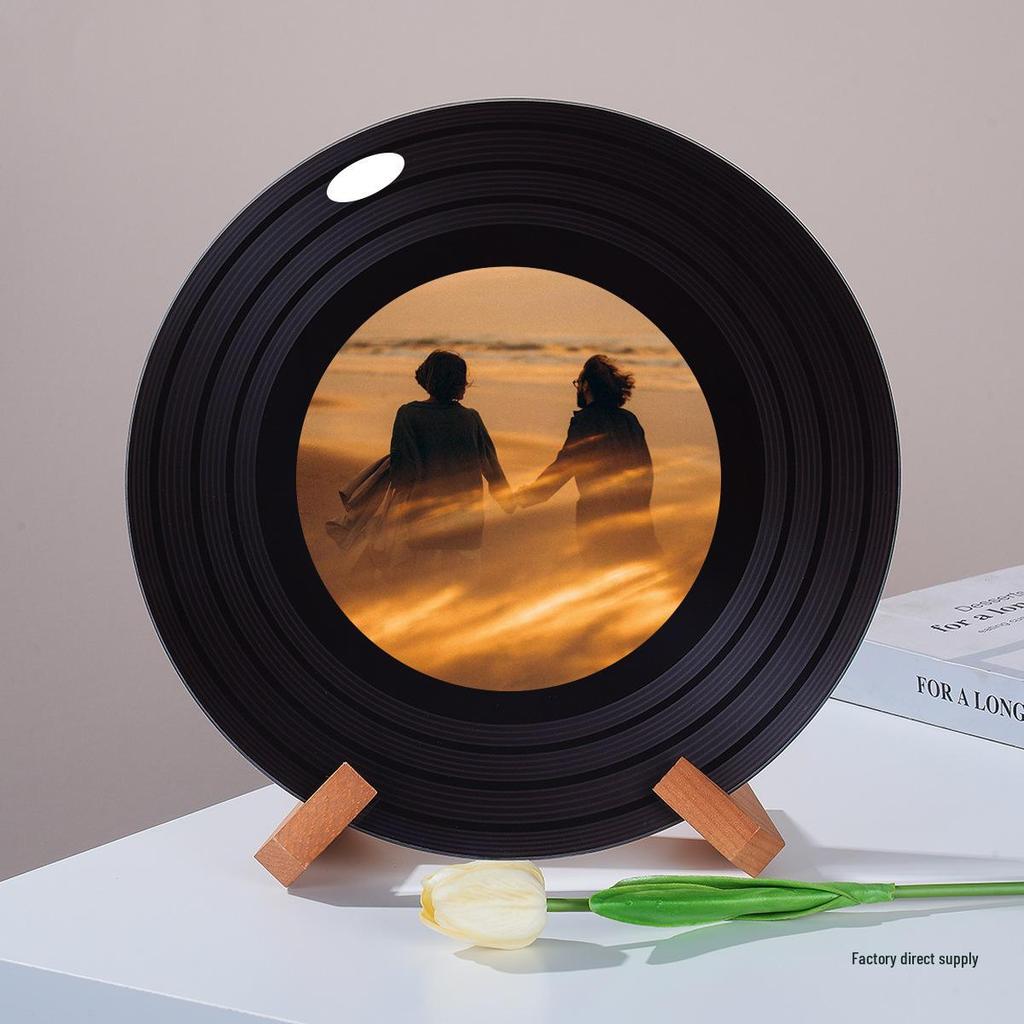 Sunset Romance Vinyl Ornament: Personalized Home Decor Gift
