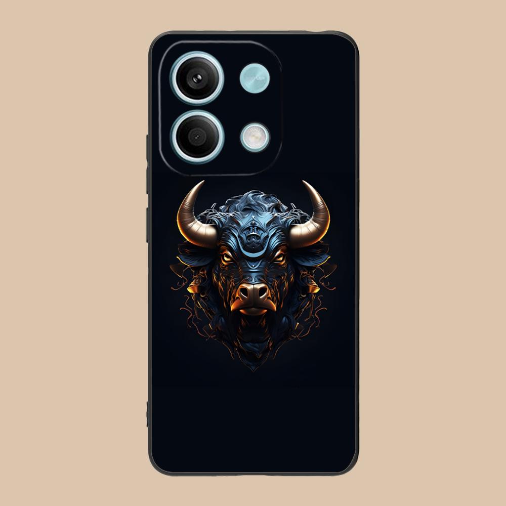 

Bull Head Phone Case for POCO F8 F7 F6 F5 F4 F3 F2 Pro GT C75 C71 C65 C61 C40 Pro Ultra Soft TPU Shockproof Cover Poco C40