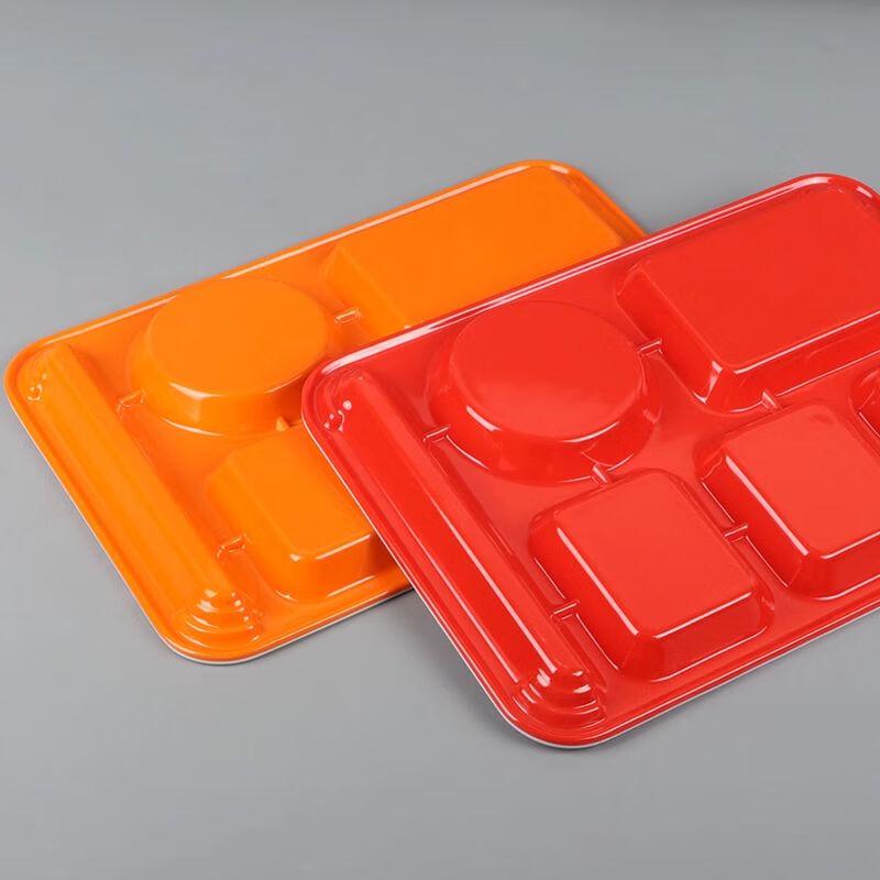 Kommerzielles Melamin-Tablett mit 4 Fächern für die Kantine