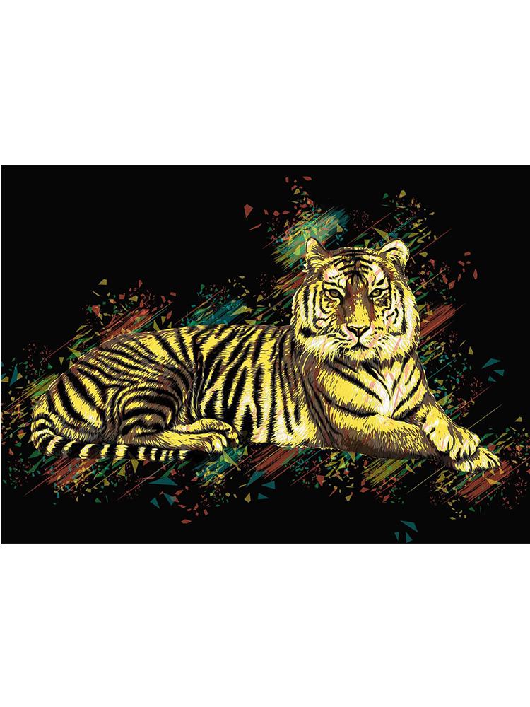 

Абстрактная картина с изображением льва, жирафа, лошади, слона, холста, цветного постера с изображением животных, принт для детской комнаты, украшения дома, подарки 21x30cm No Frame