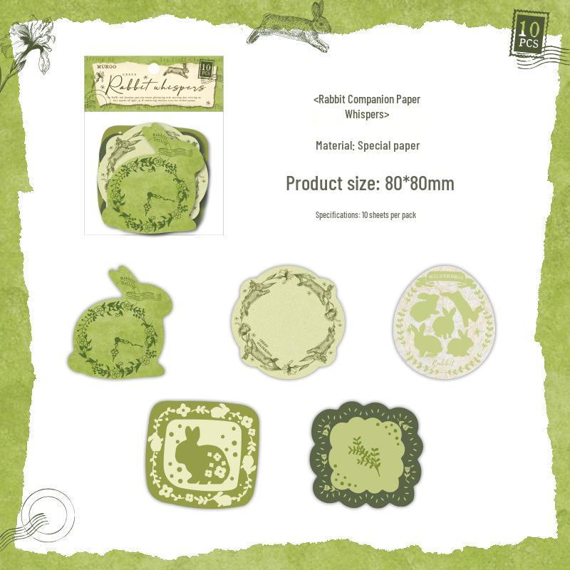 

Клейкие заметки Mu Ran Серия «Ромбовидная тень»: Ретро Декор для Журнала, 10 Неправильных Листов в Упаковке, 4 Стиля.