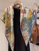 Suhang Silk Scarf 110 Silk Double Crepe Large Square Scarf Sun Protection Breathable Mulberry Silk Shawl Scarf Versatile